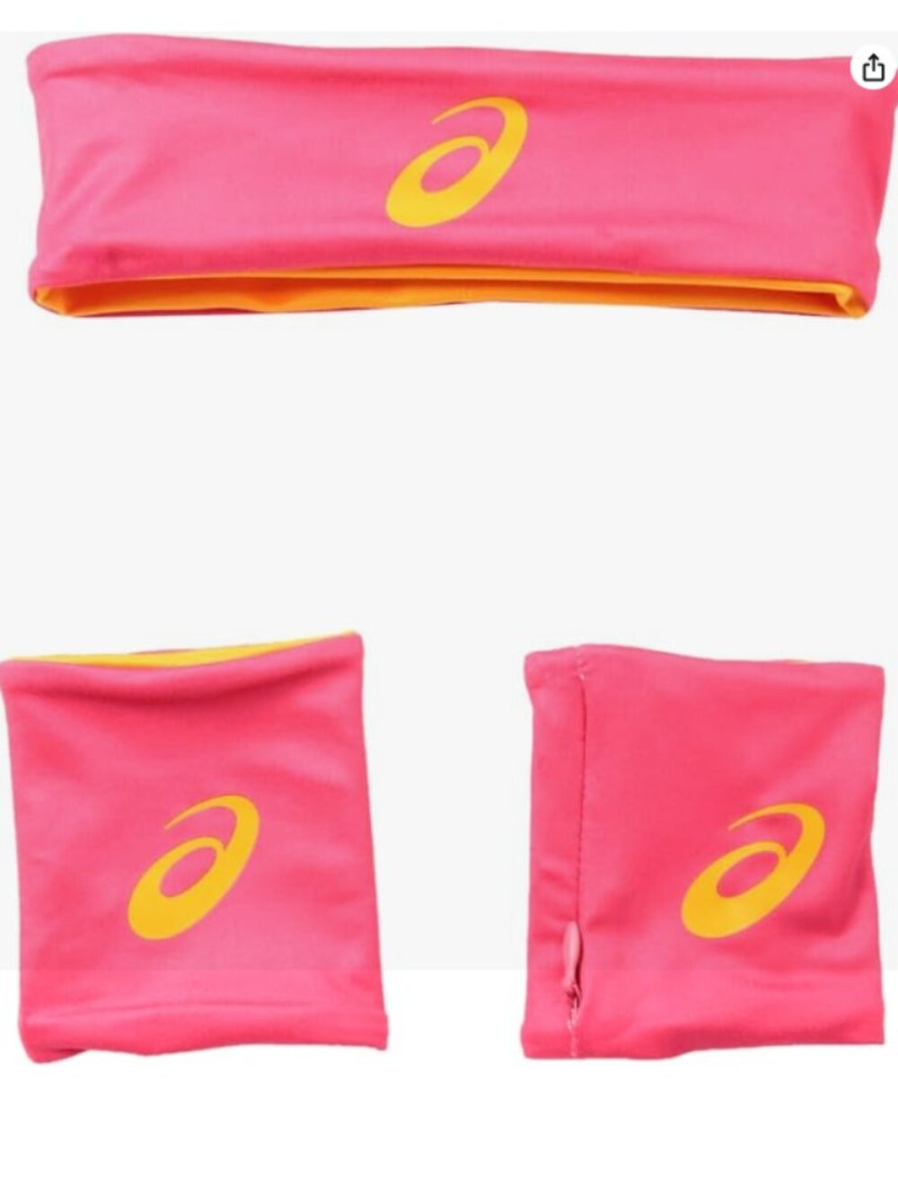 NEW IN PACK ASICS PR Reversible Verve/Fuel Wristband/Headband Set, One Size